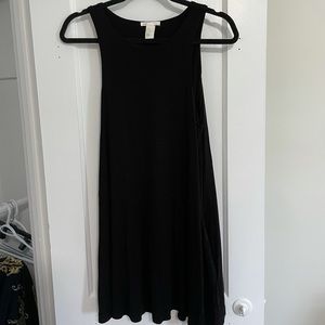 XS Black Sleeveless Knee-Length Dress